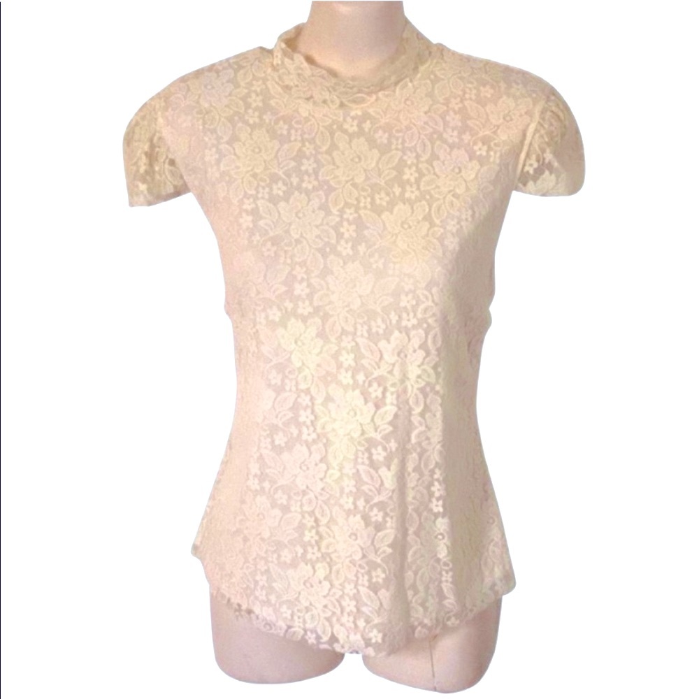 Laundry by Shelli Segal Lace Blouse Size M